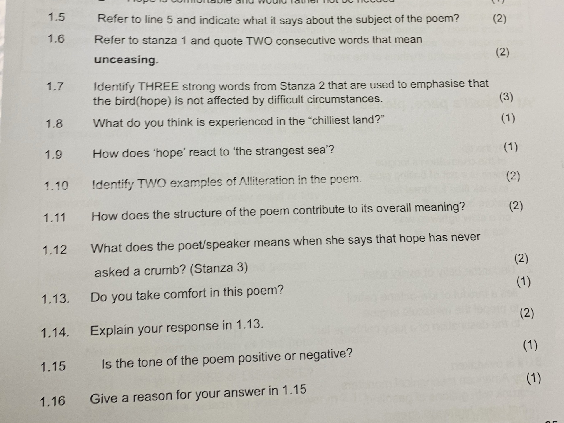 1.5 Refer to line 5 and indicate what it | StudyX