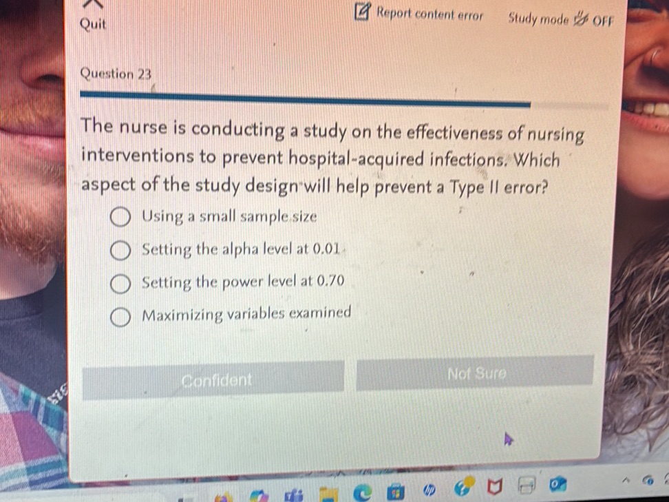 Off Study Report content error Quit Study mode \#/ OFF | StudyX