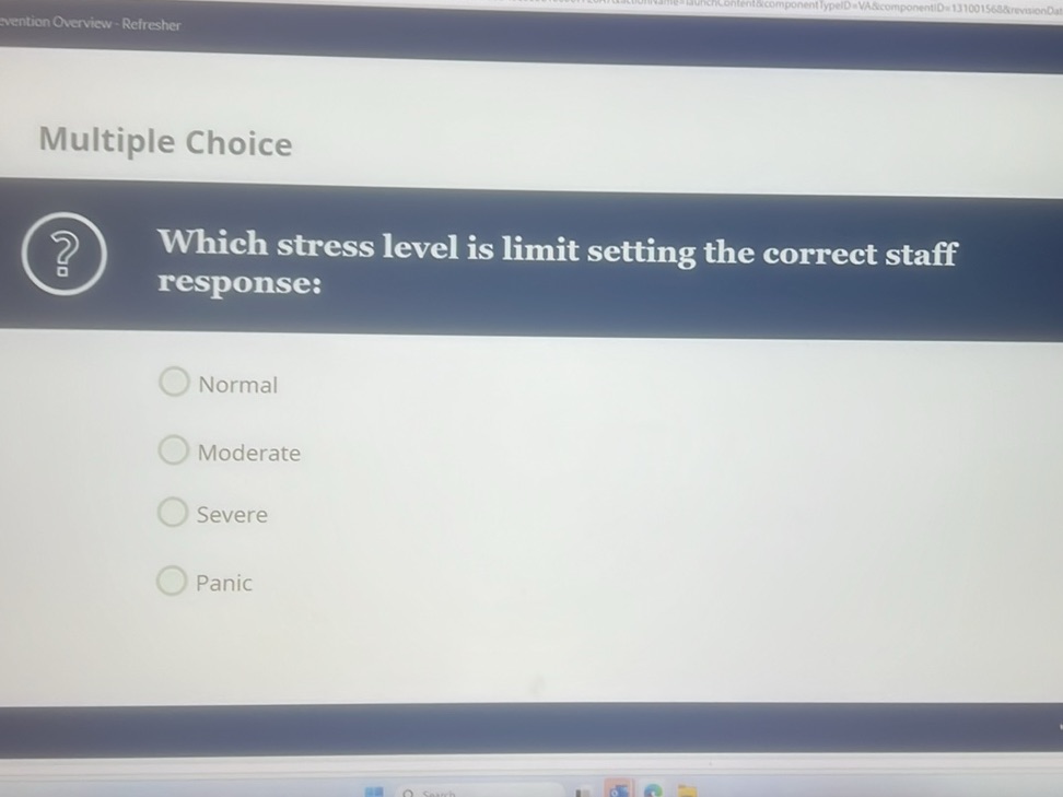 Multiple Choice Which stress level is limit | StudyX