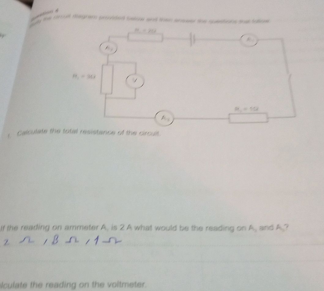Study the circuit diagram provided below and | StudyX
