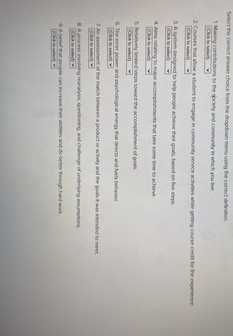 Select the correct answer choice from the | StudyX