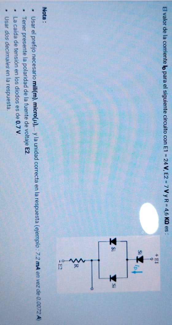 El valor de la corriente $I_D$ para el | StudyX