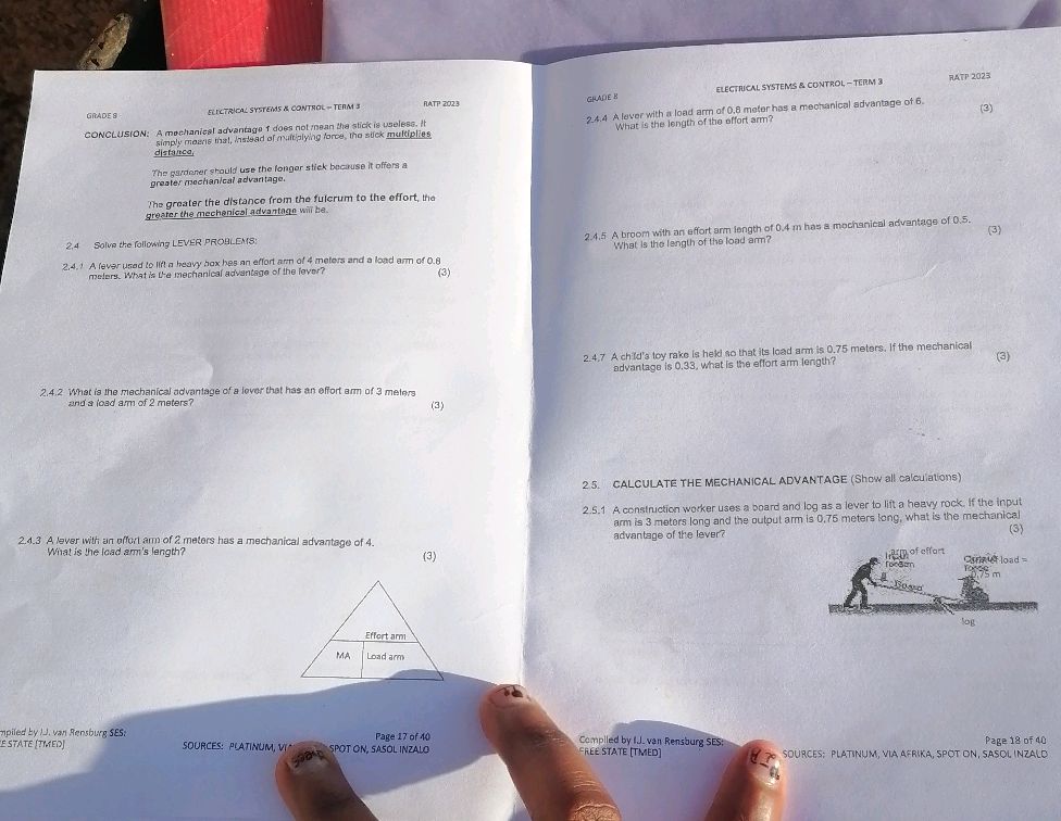 Grade 8 Electrical Systems Control Term 3 Studyx