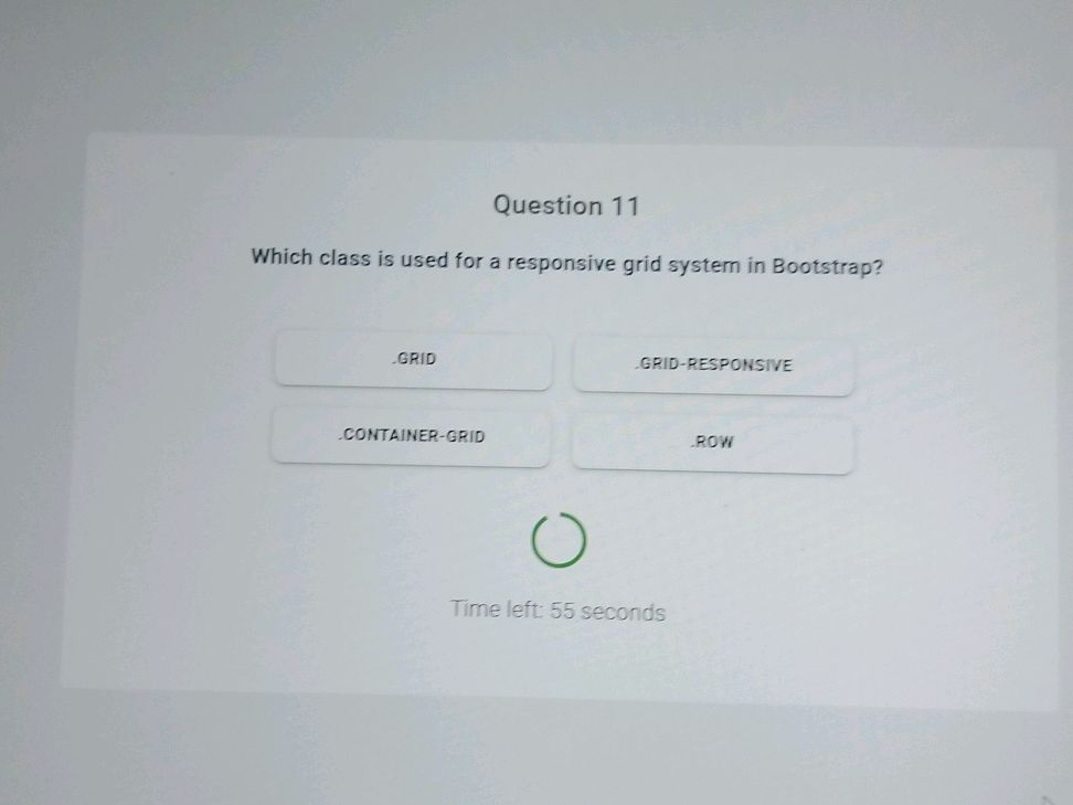 Question 11 Which class is used for a | StudyX