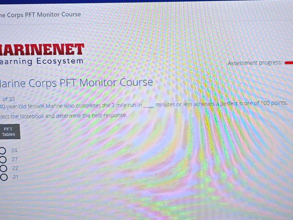 40-year-old female Marine who completes the | StudyX