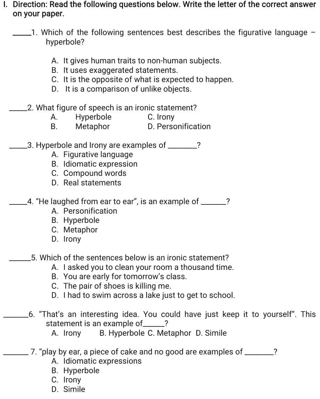 1. Which of the following sentences best | StudyX