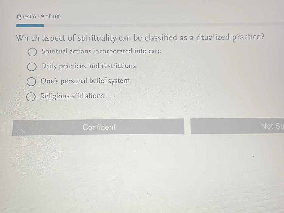Question 9 of 100 Which aspect of | StudyX