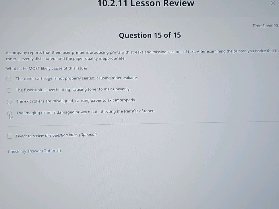 10.2.11 Lesson Review Time Spent 00: