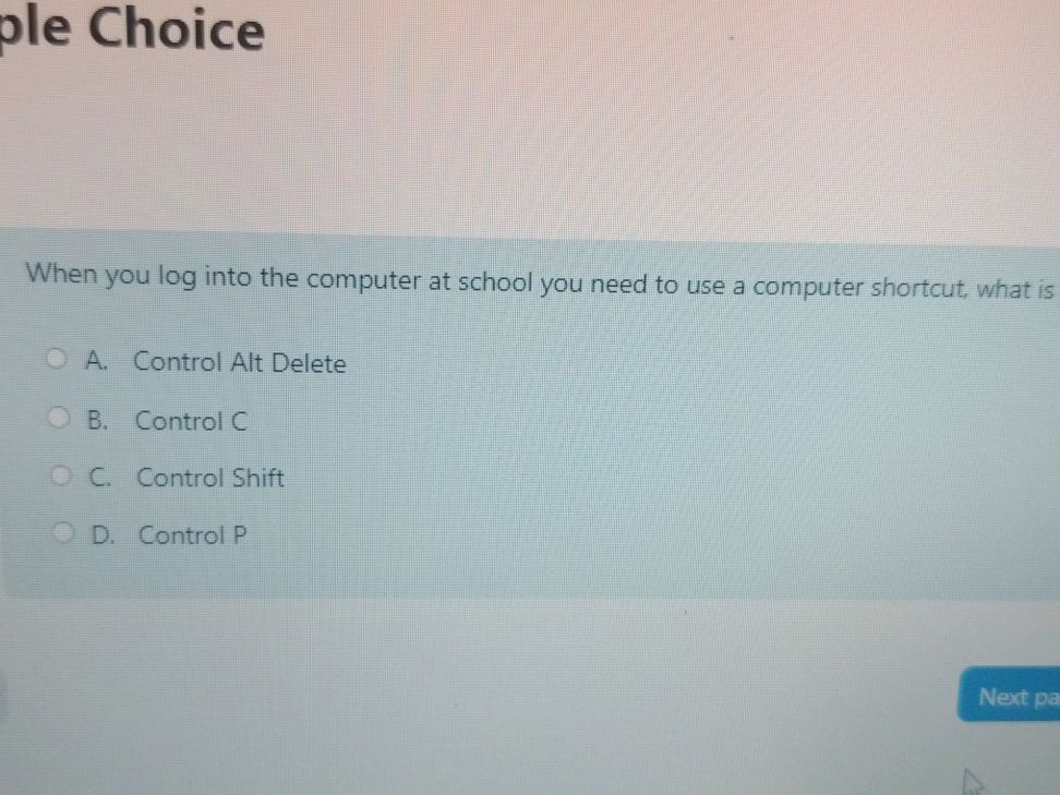 When you log into the computer at school you