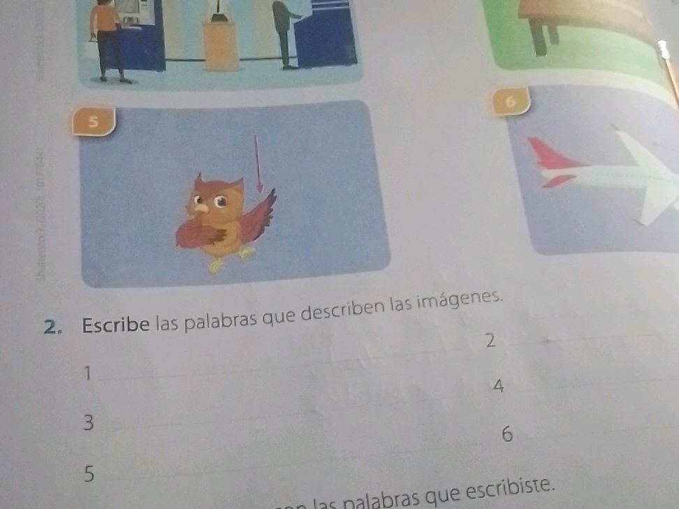 2. Escribe las palabras que describen las | StudyX