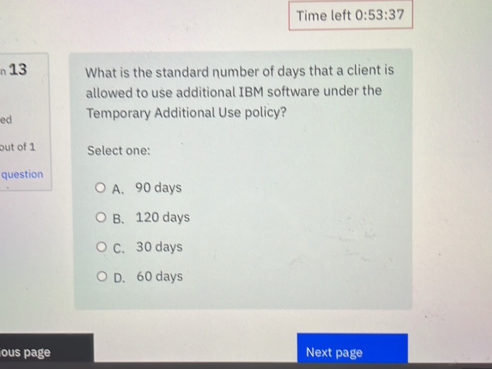What is the standard number of days that a | StudyX