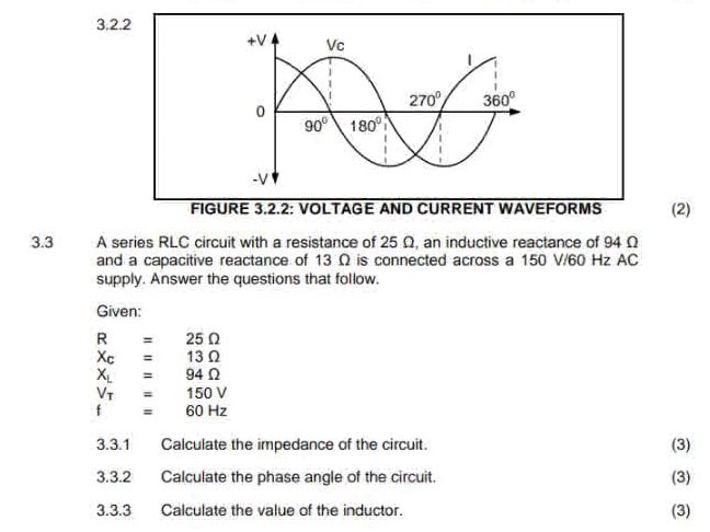 3.3 A series RLC circuit with a resistance | StudyX
