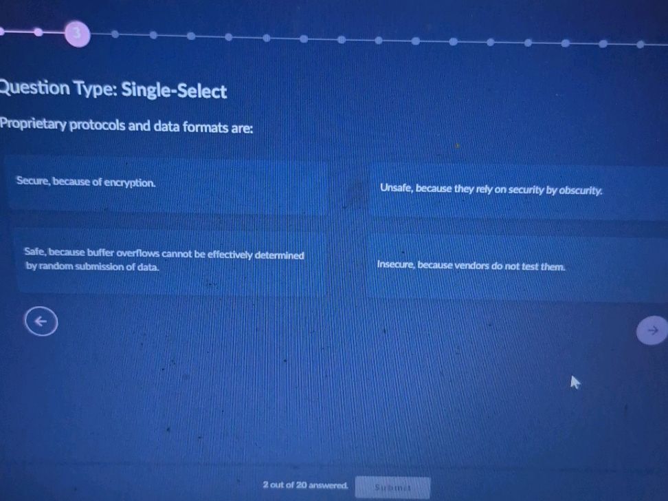 Question Type: Single-Select Proprietary | StudyX