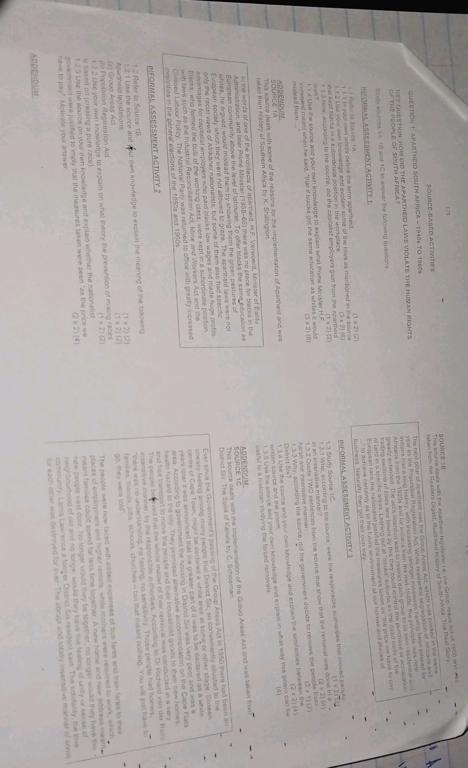 Study sources 1A, 1B and 1C to answer the | StudyX