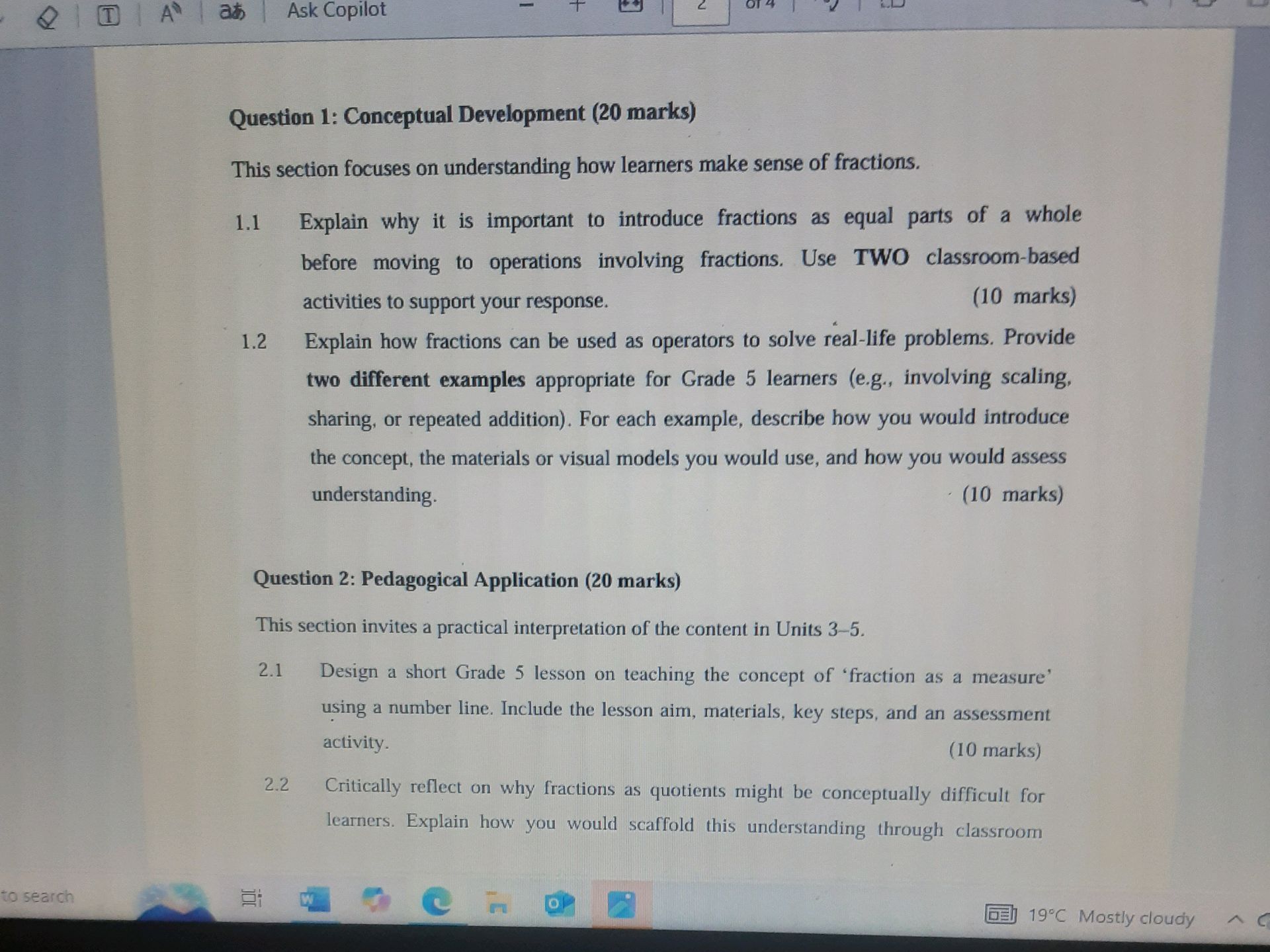 Question 1: Conceptual Development (20 | StudyX