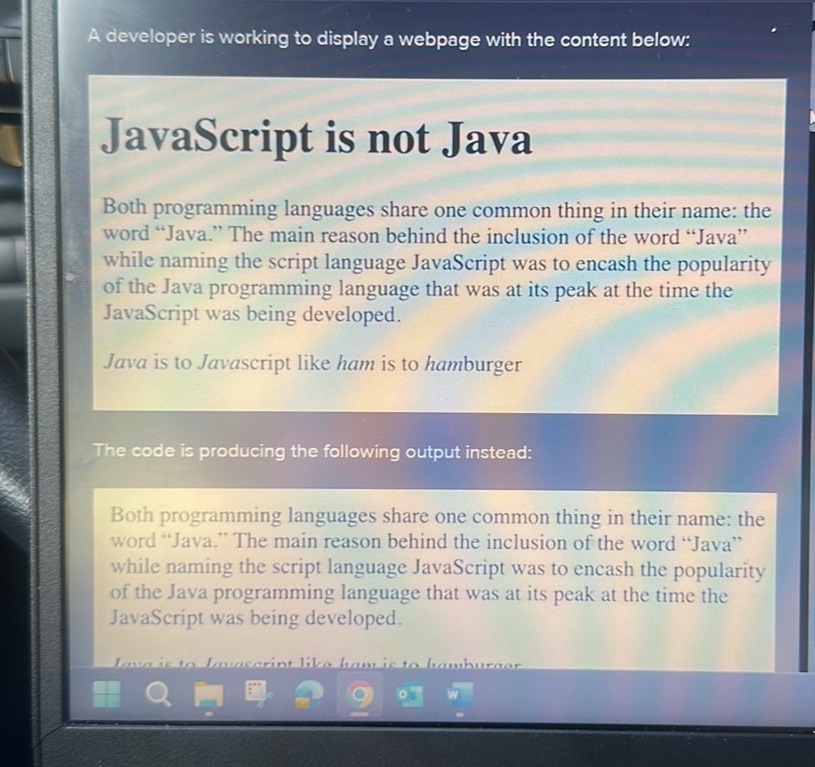 How should you fix this code to produce the | StudyX