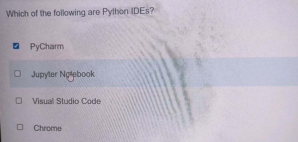 Which of the following are Python IDEs?