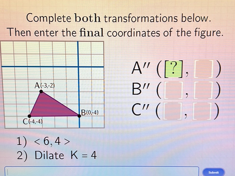 Complete both transformations below. Then