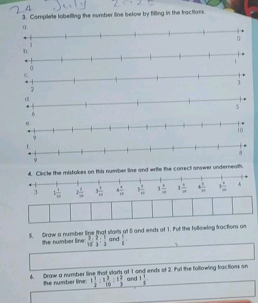 3. Complete labelling the number line below | StudyX
