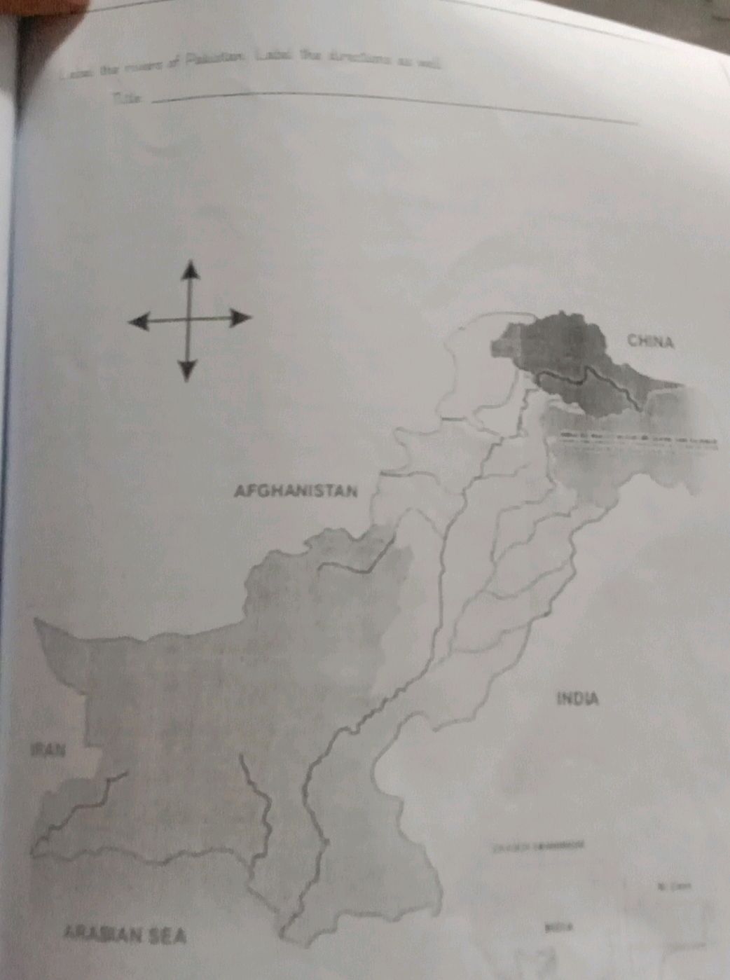 Label the map of Pakistan. Label the