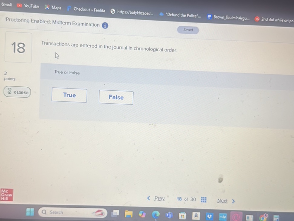 Transactions are entered in the journal in StudyX
