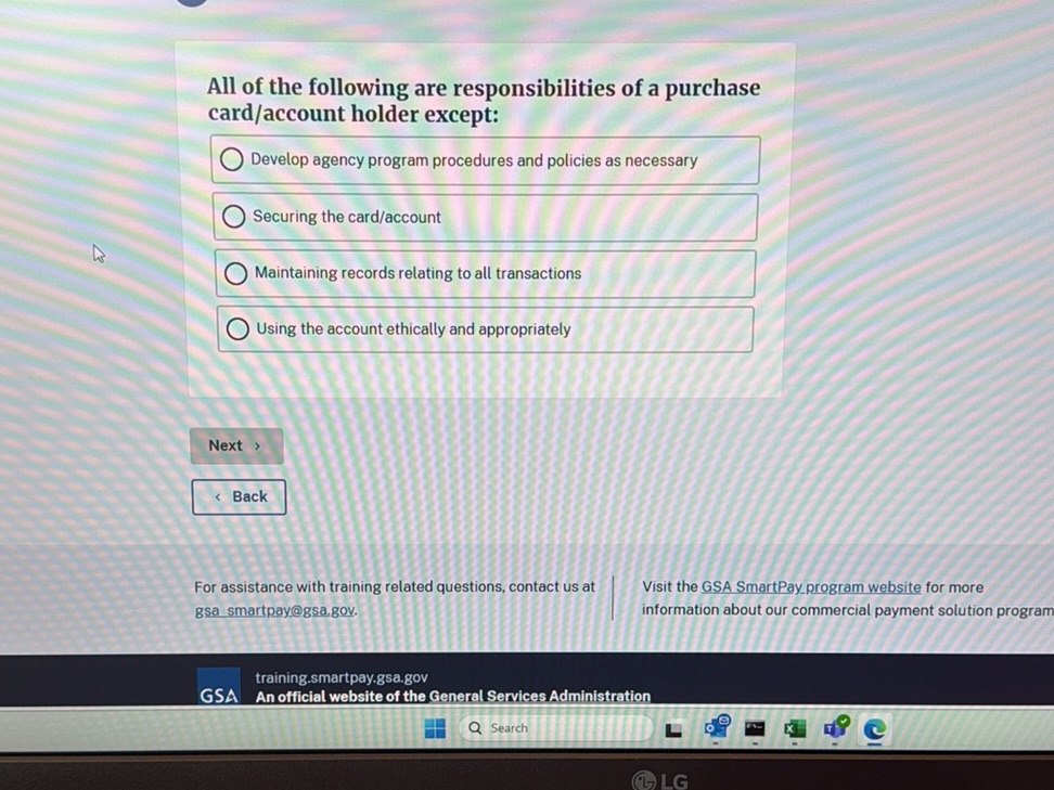 All of the following are responsibilities of | StudyX