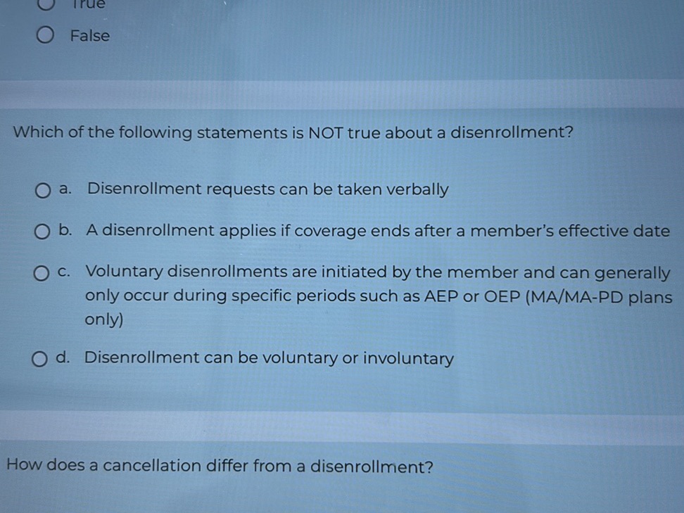 Which of the following statements is NOT