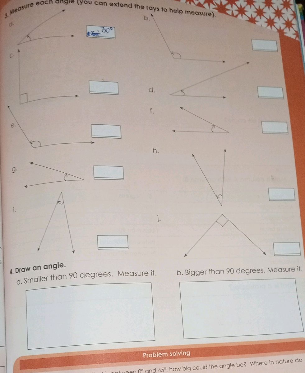 Measure each angle (you can extend the rays