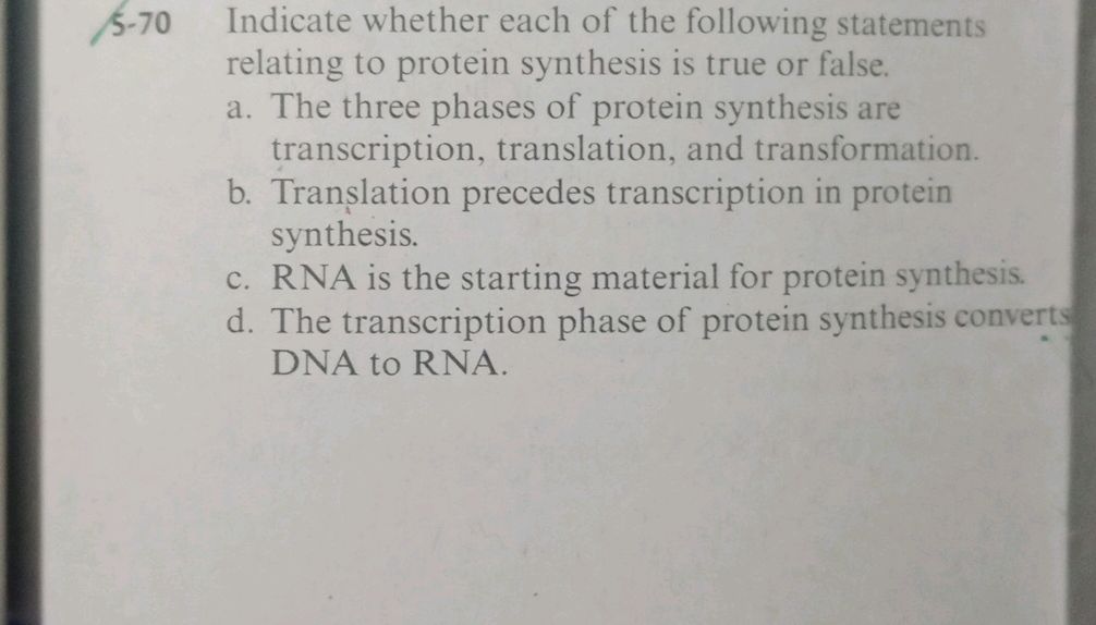Indicate whether each of the following | StudyX