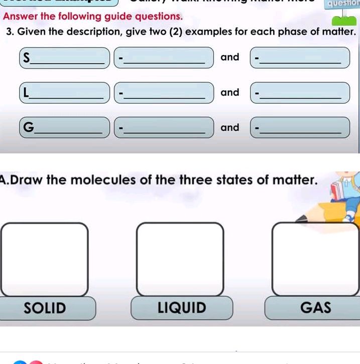 Given the description, give two (2) examples