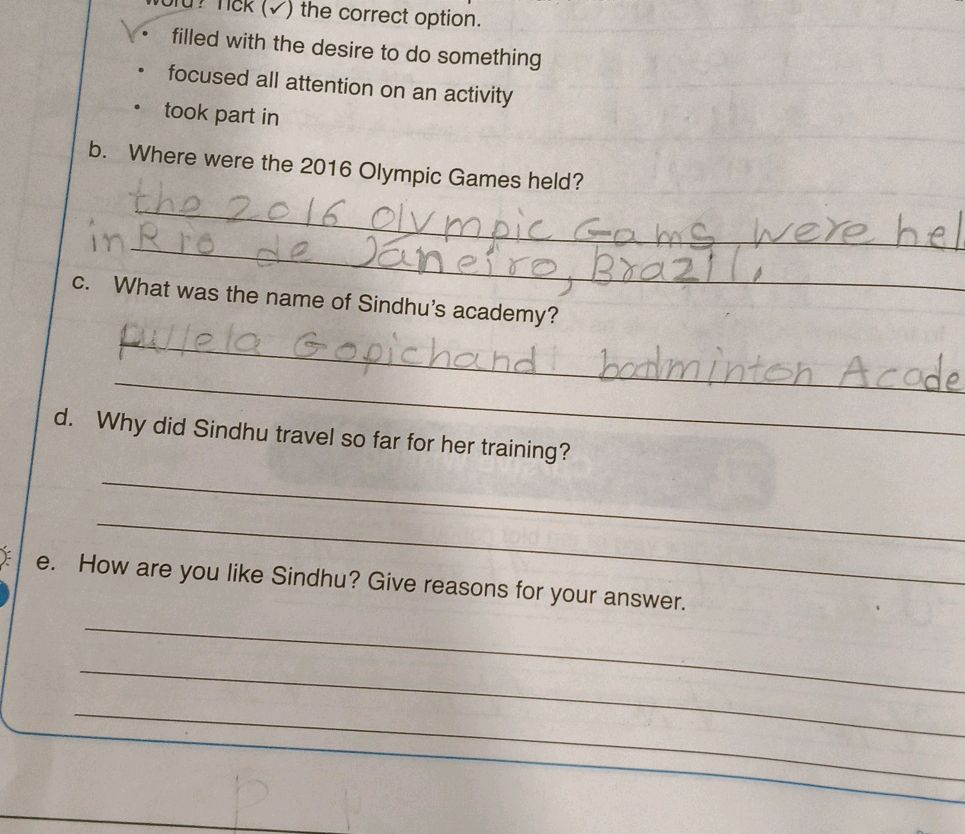 b. Where were the 2016 Olympic Games held? | StudyX