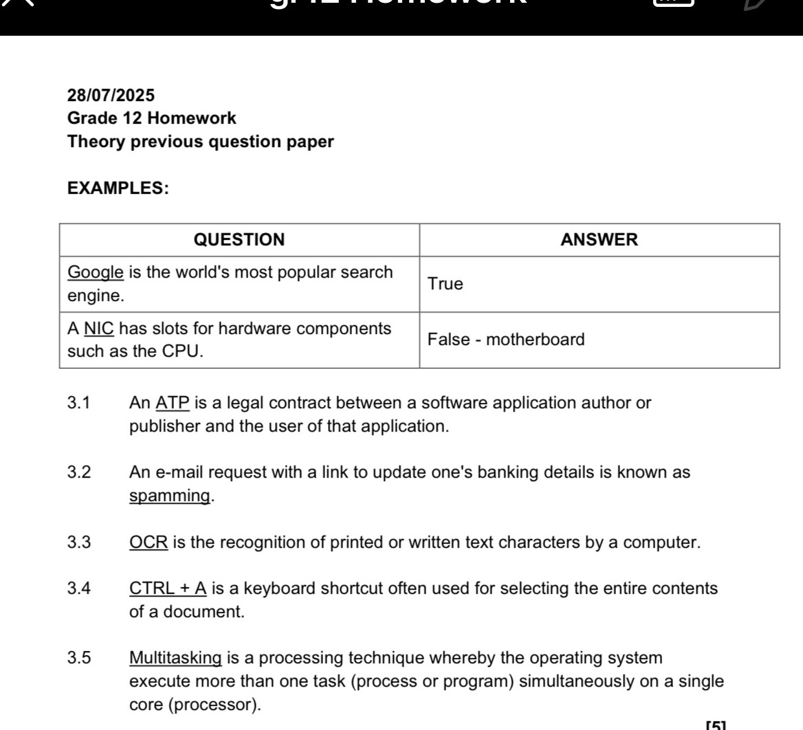 EXAMPLES: | QUESTION | StudyX