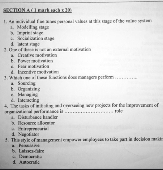 1. An individual fine tunes personal values | StudyX