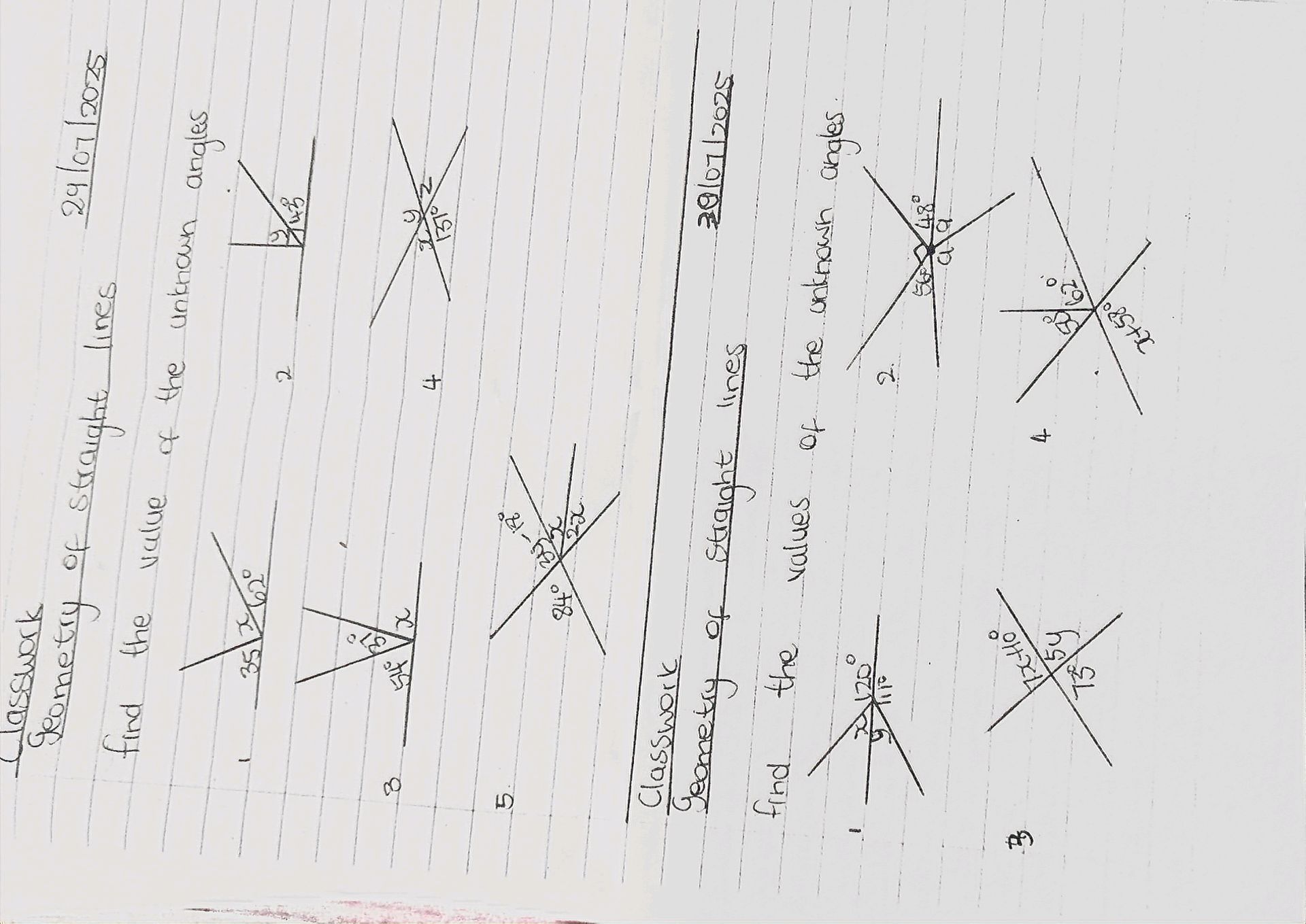 Straight Line In Geometry Classwork Geometry of straight lines. Find