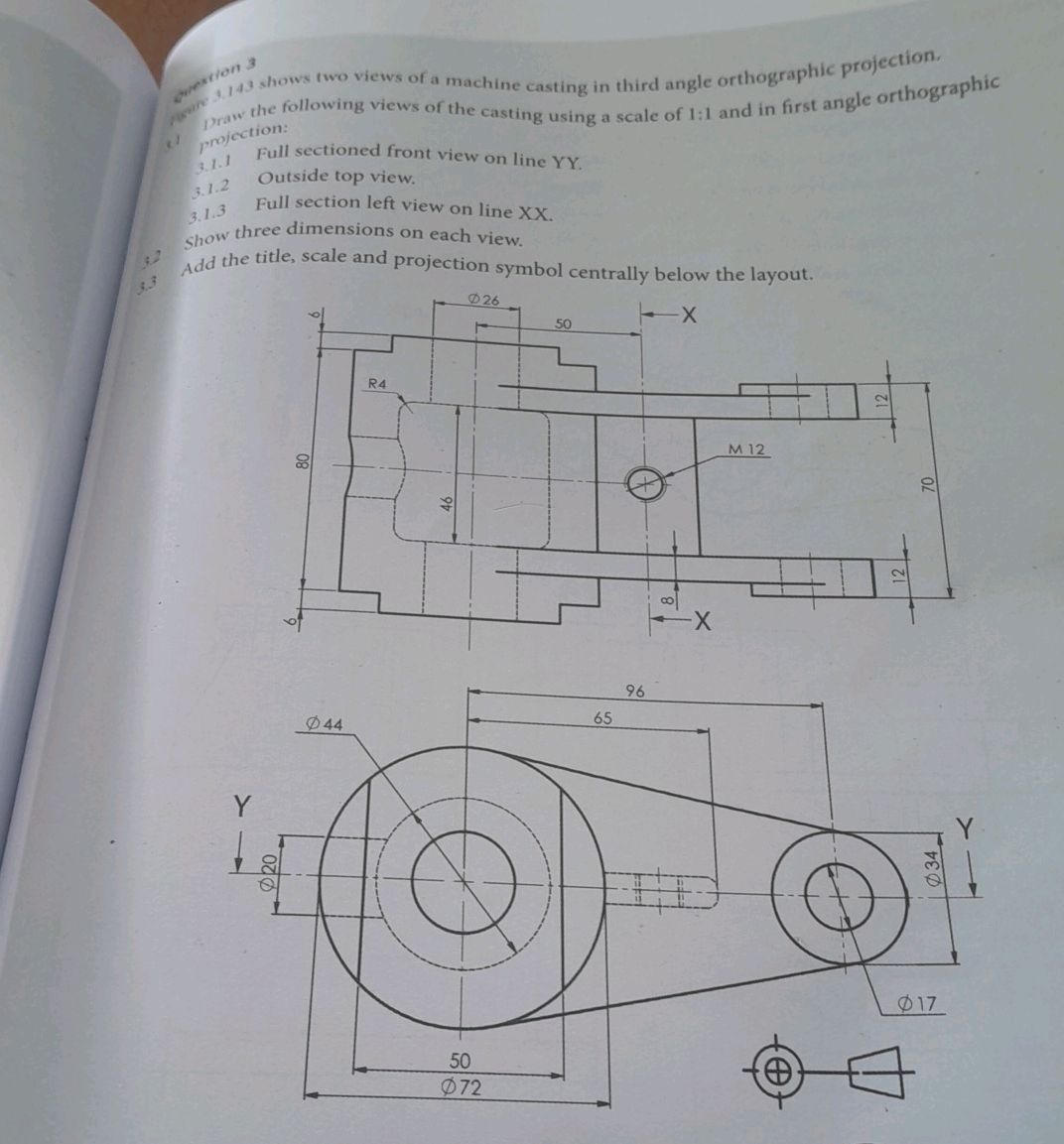Question 3 Figure 3.143 shows two views of a | StudyX