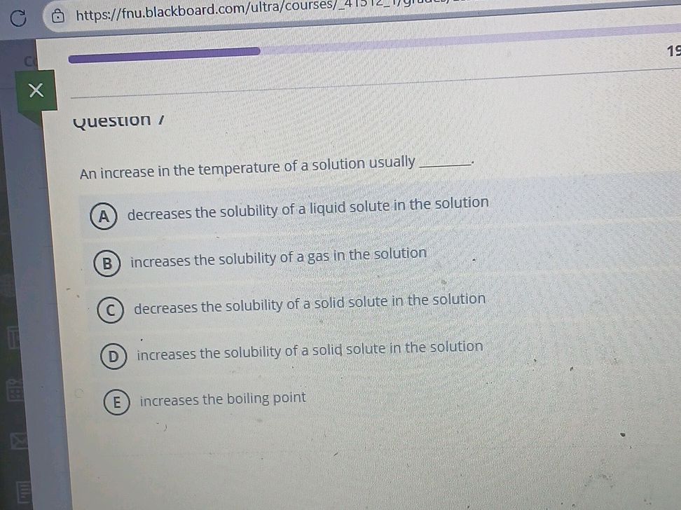 An increase in the temperature of a solution | StudyX