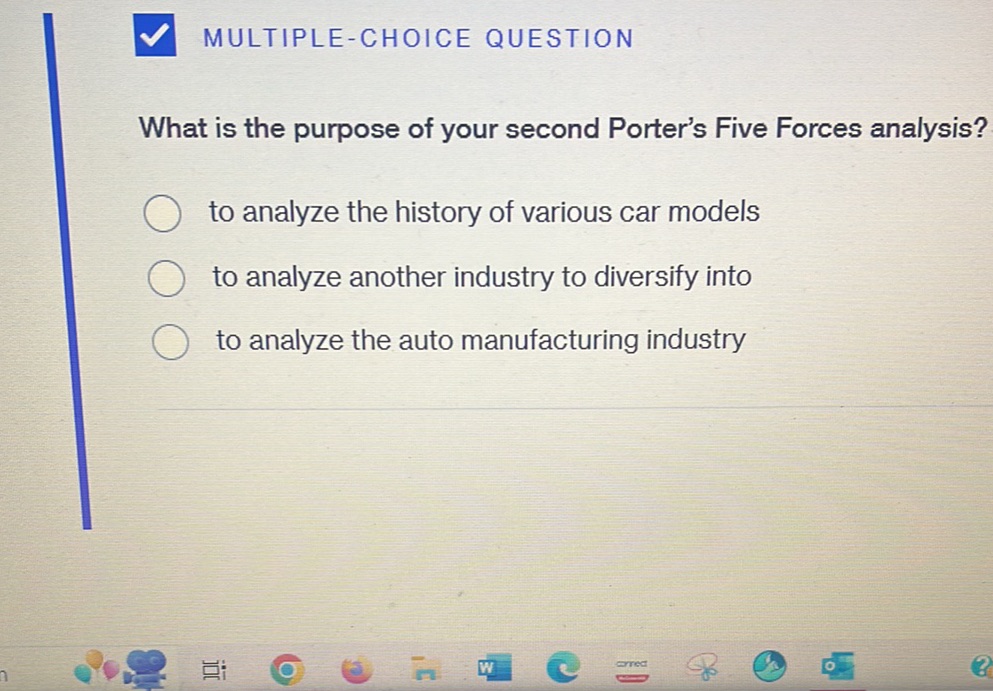 What is the purpose of your second Porter's
