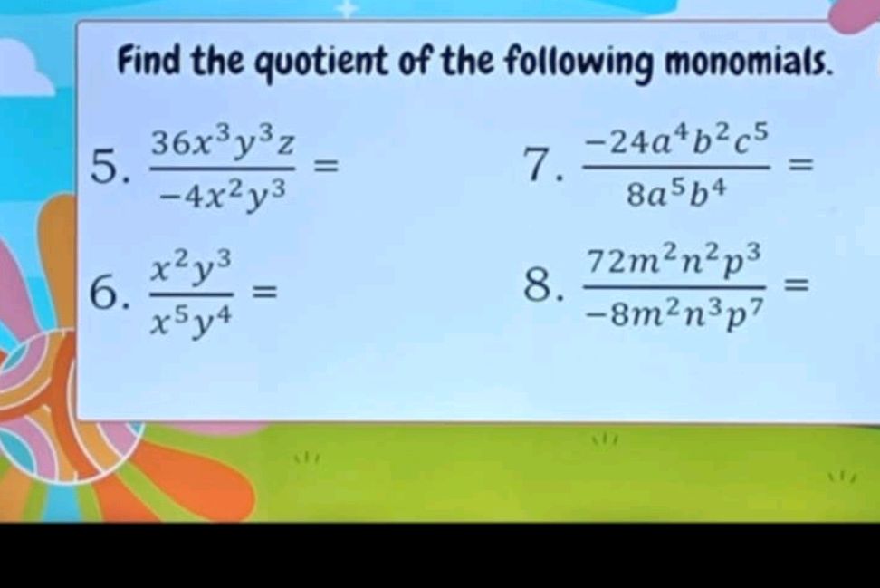 Find the quotient of the following | StudyX