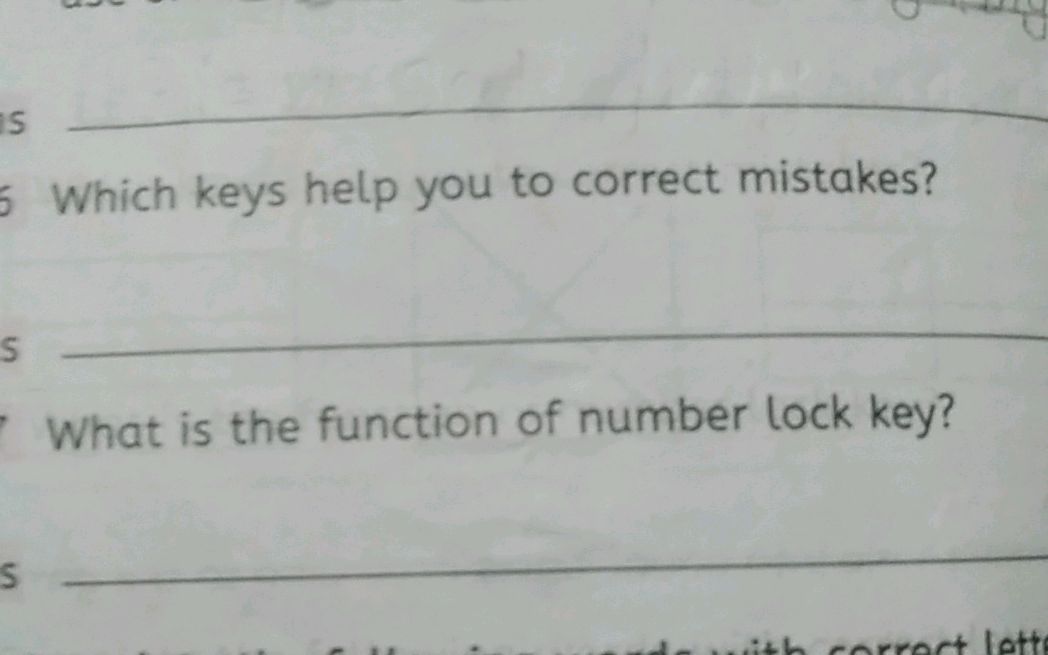 6 Which keys help you to correct mistakes? | StudyX