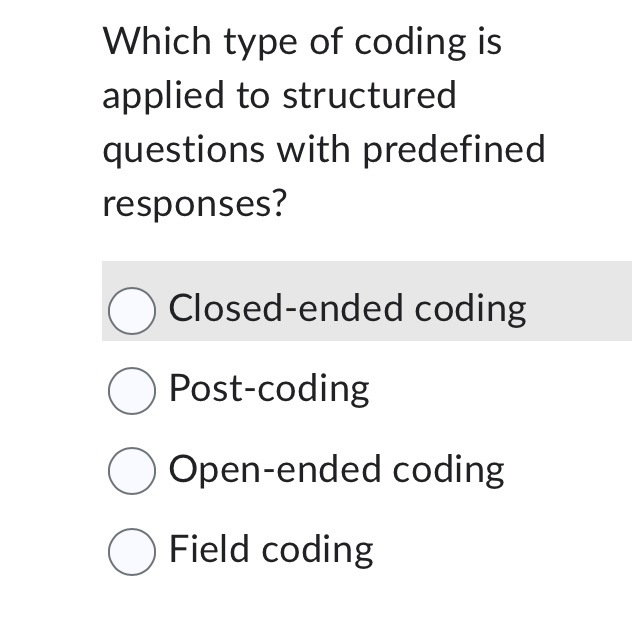 Which type of coding is applied to | StudyX