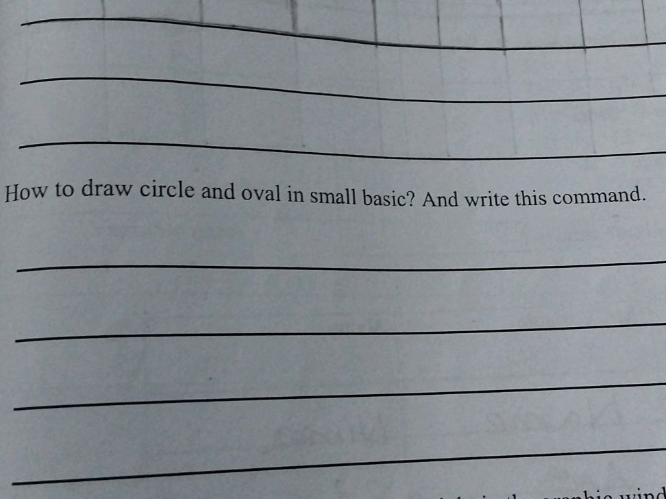 How to draw circle and oval in small basic? | StudyX