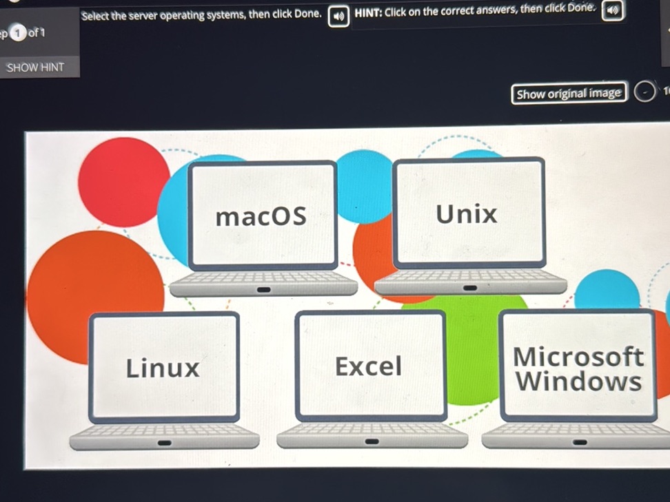 Select the server operating systems, then | StudyX
