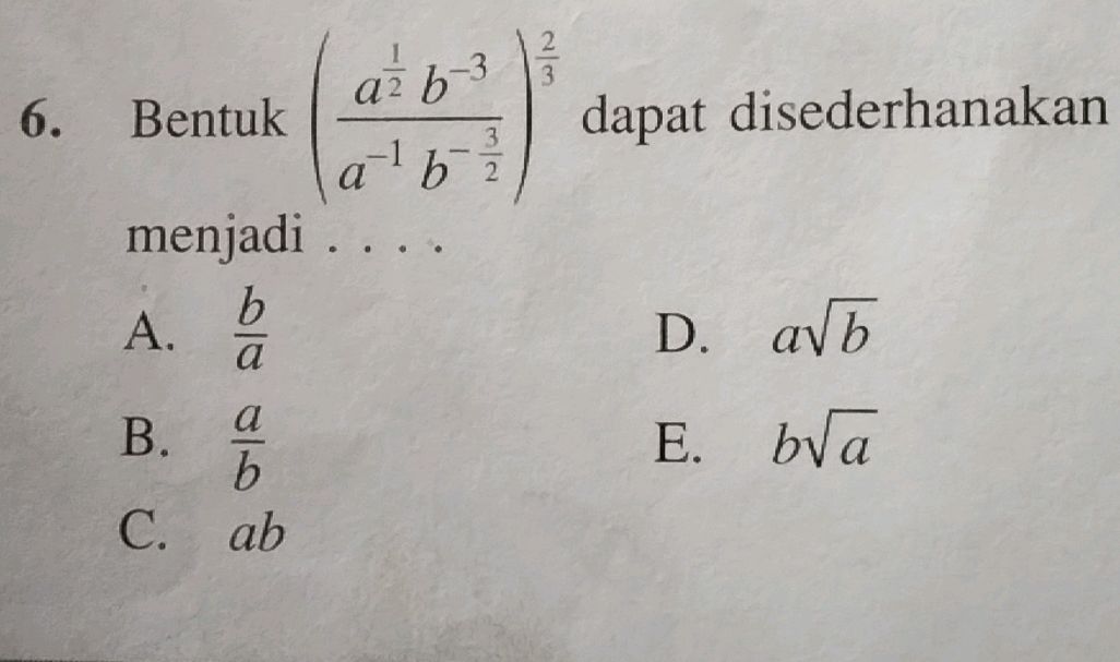 6 Bentuk A 1 2 B 3 A 1 Studyx