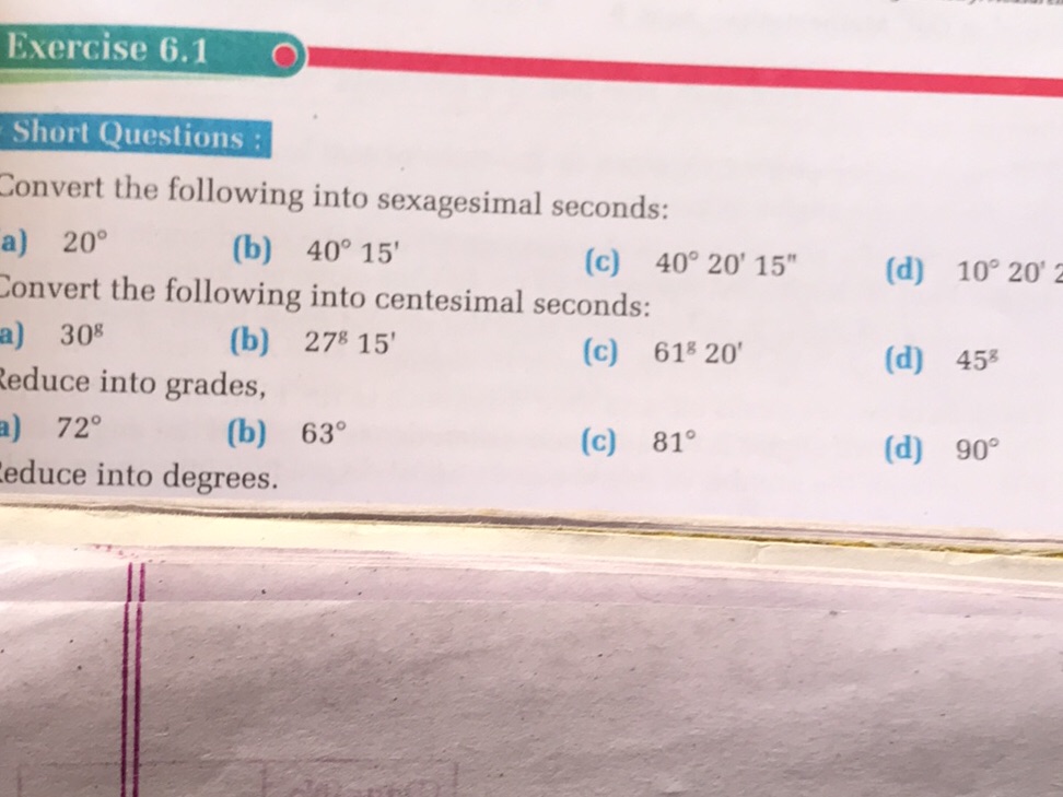 Convert the following into sexagesimal