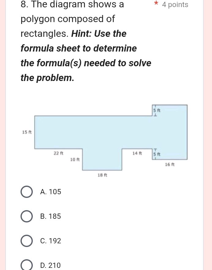 8. The diagram shows a polygon composed of | StudyX
