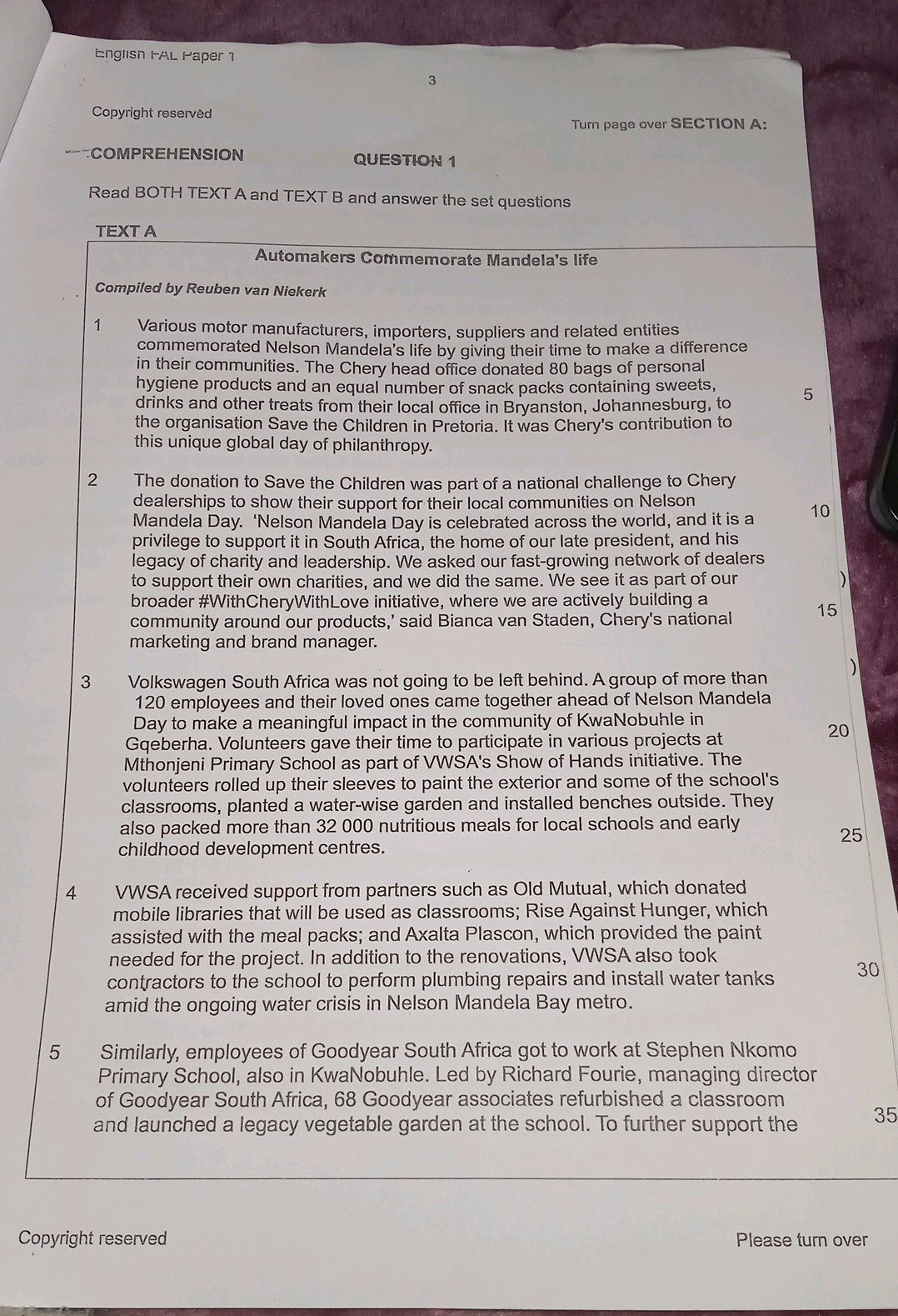 What Is The Purpose Of Nelson Mandela Day