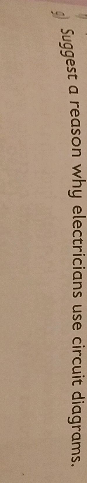 Suggest a reason why electricians use | StudyX
