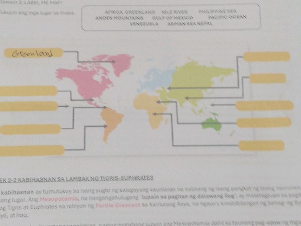 Gawain 2: LABEL ME MAP! Fukuyin ang mga