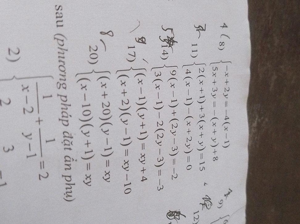 4 (8) \ -x+2y=-4(x-1) 5x+3y=-(x+y)+8 \ 9) \ | StudyX