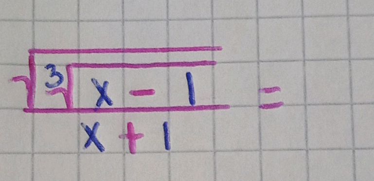 Cube root of (x-1)/(x+1)